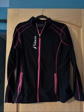 Polaris Women’s Black Zip-Up fleece with Pink Trim